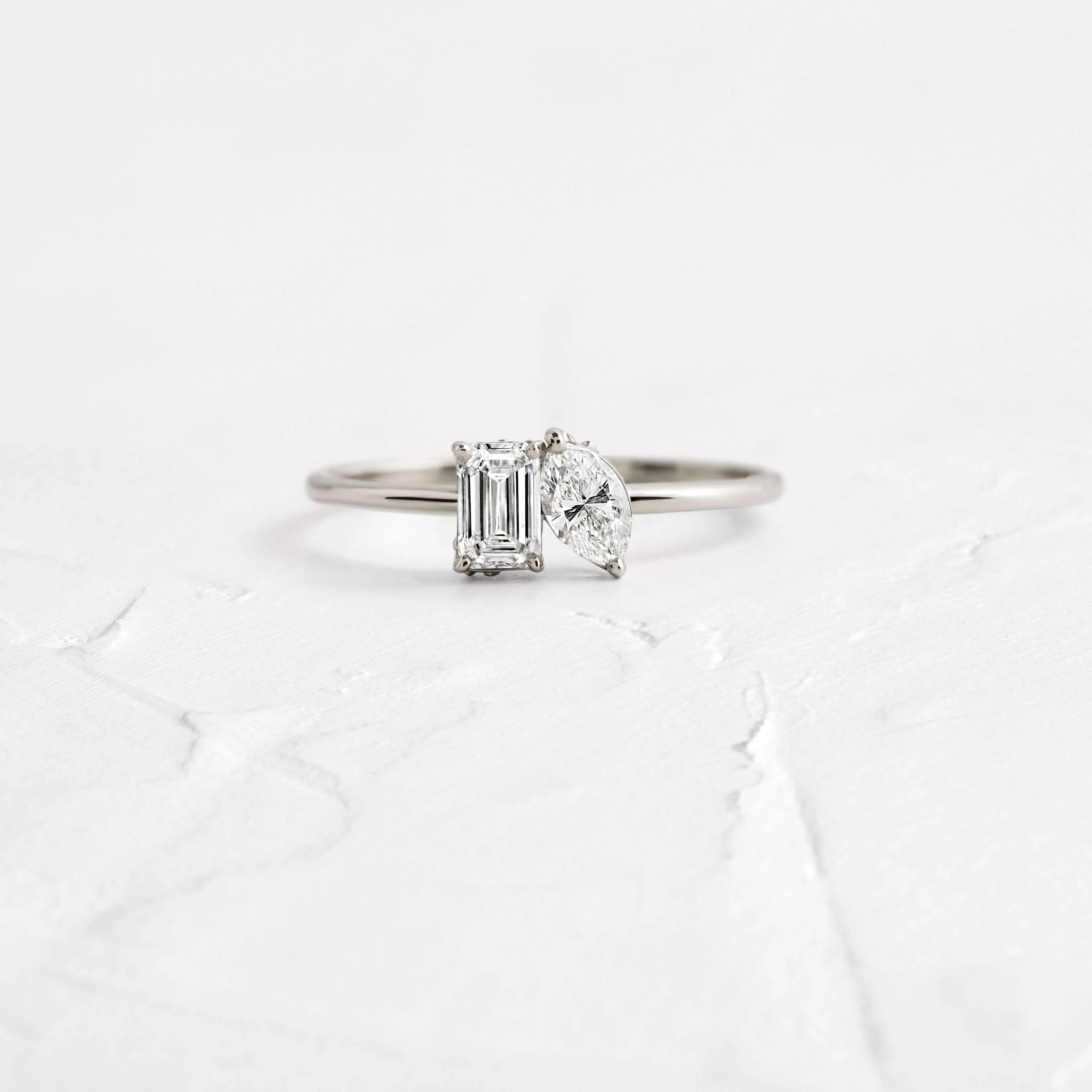 Toi et Moi et Le Reste Ring with Hidden Diamond Basket