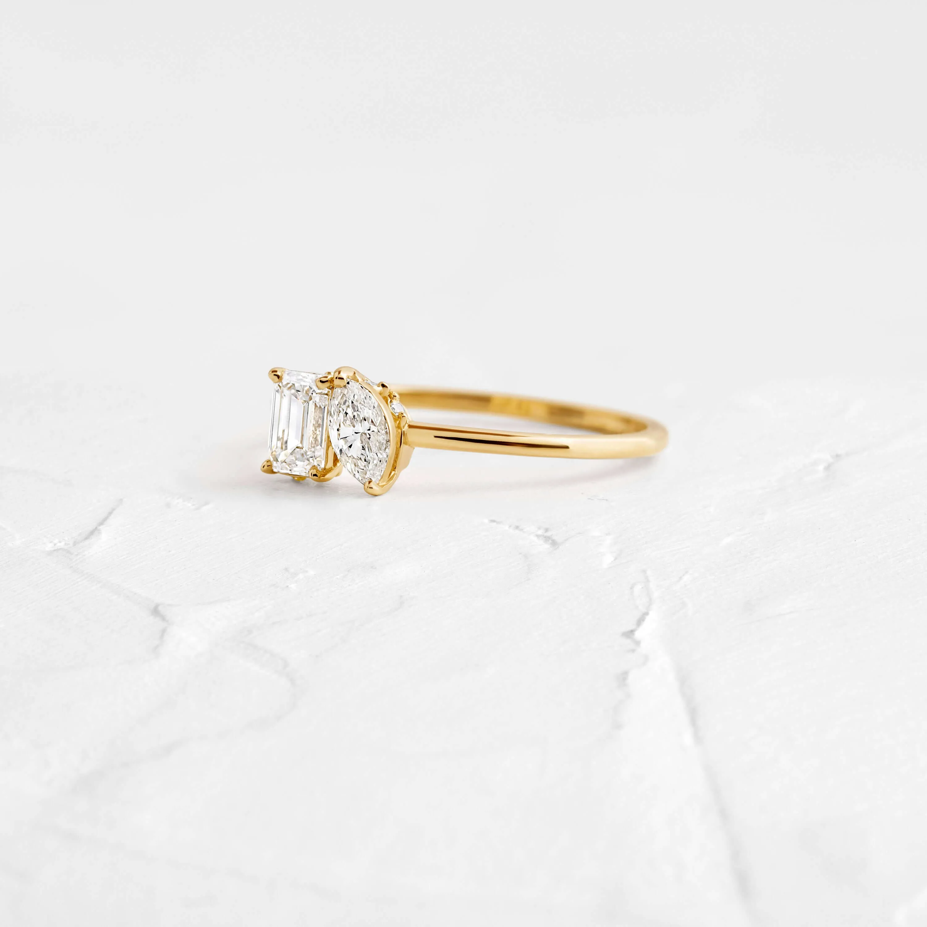 Toi et Moi et Le Reste Ring with Hidden Diamond Basket
