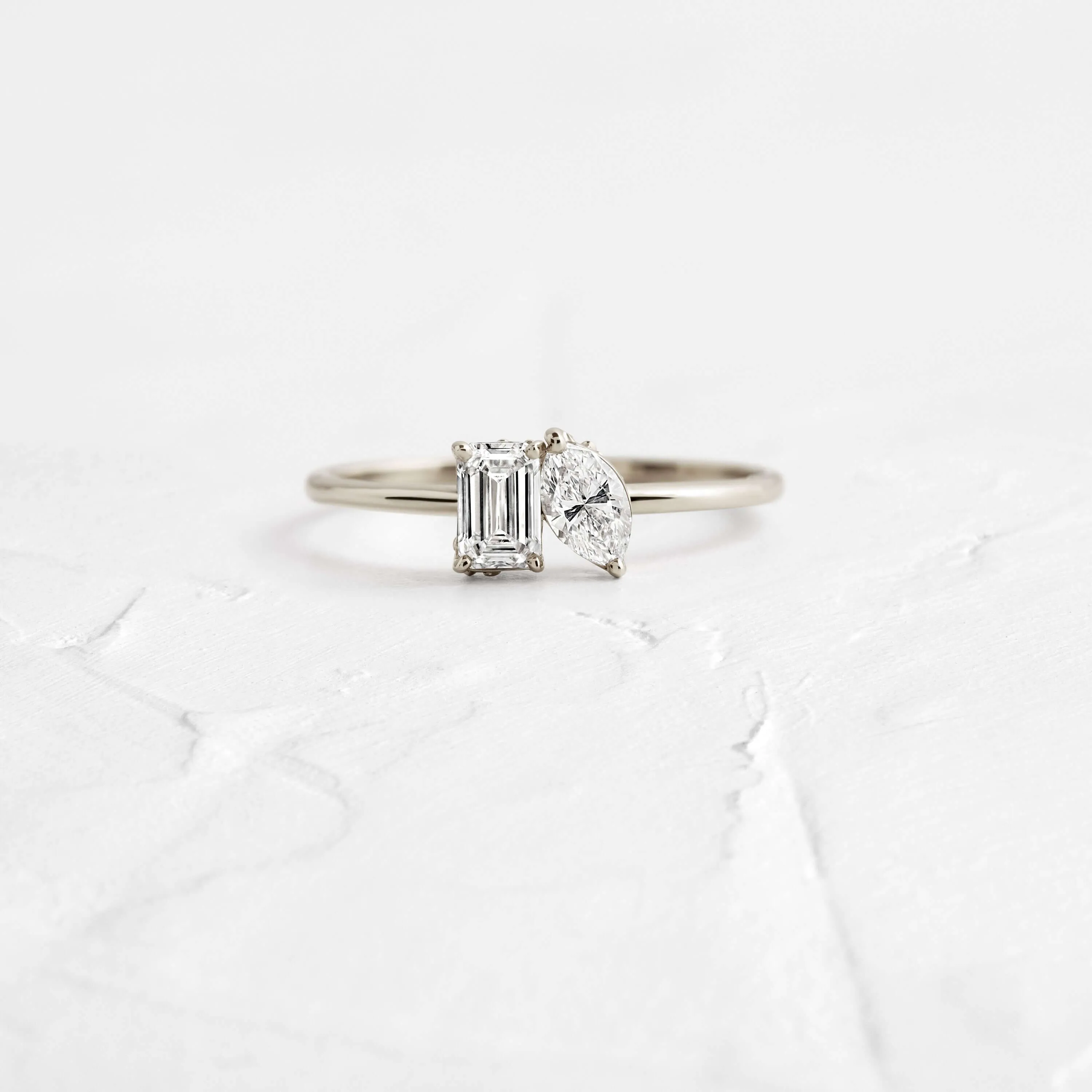 Toi et Moi et Le Reste Ring with Hidden Diamond Basket