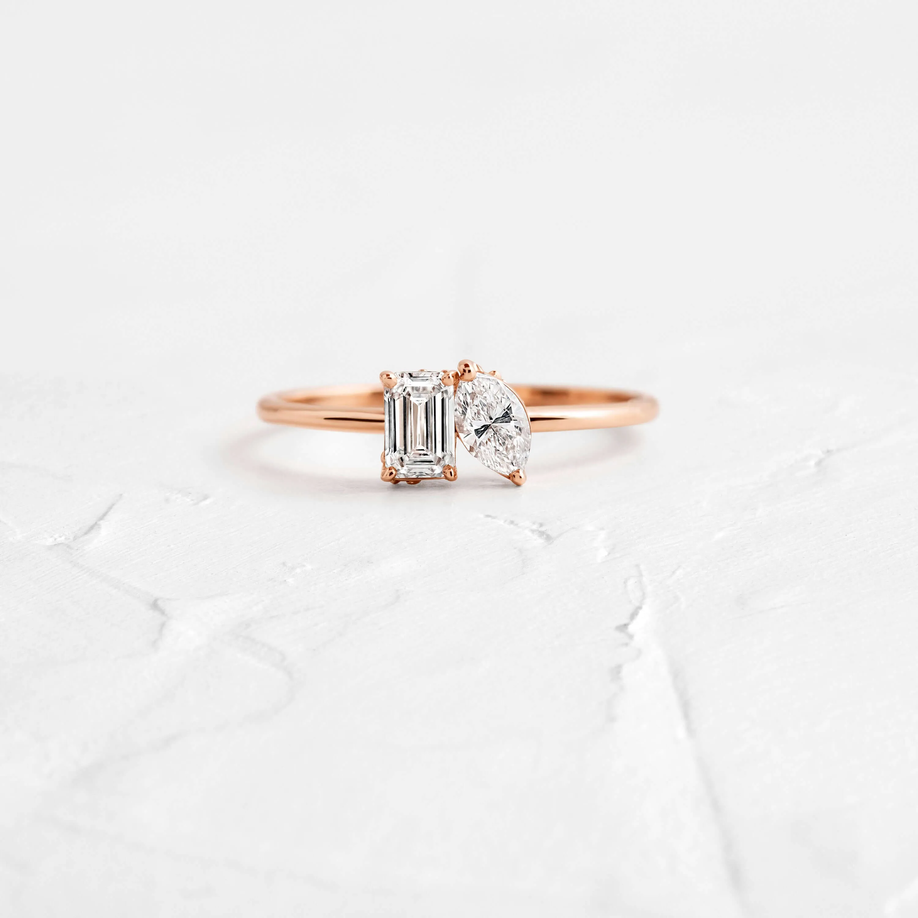 Toi et Moi et Le Reste Ring with Hidden Diamond Basket