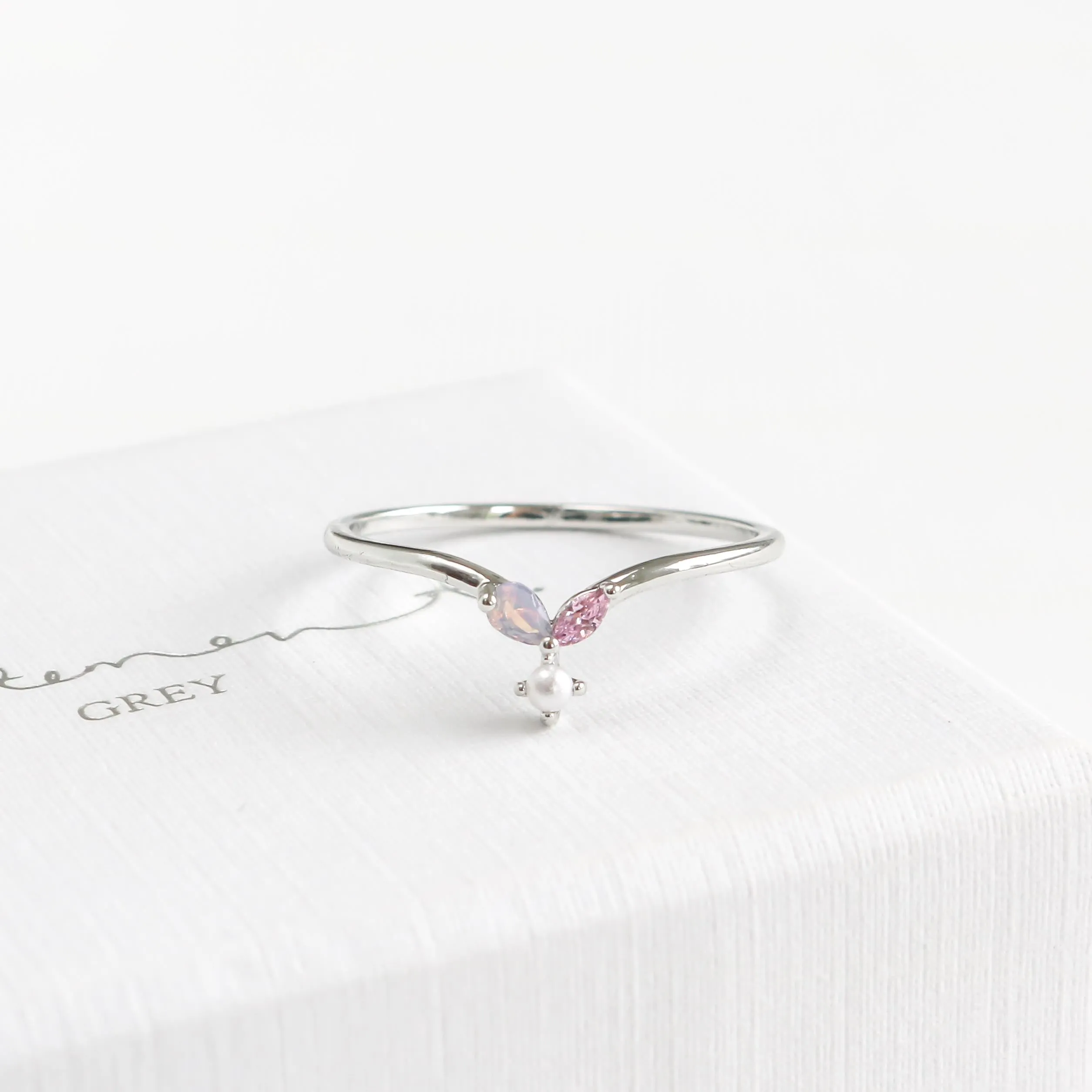 Verity Petal Pearl Ring