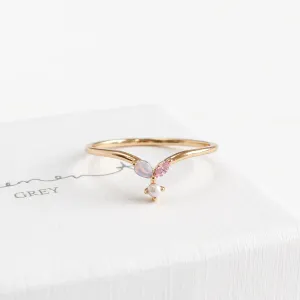 Verity Petal Pearl Ring