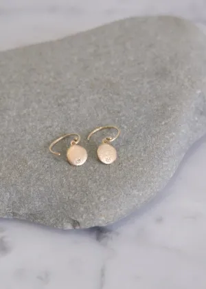 Victoria Cunningham | 14k Gold   Diamond Disc Earrings