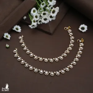 Victorian Gold Pleated Anklet - 3908