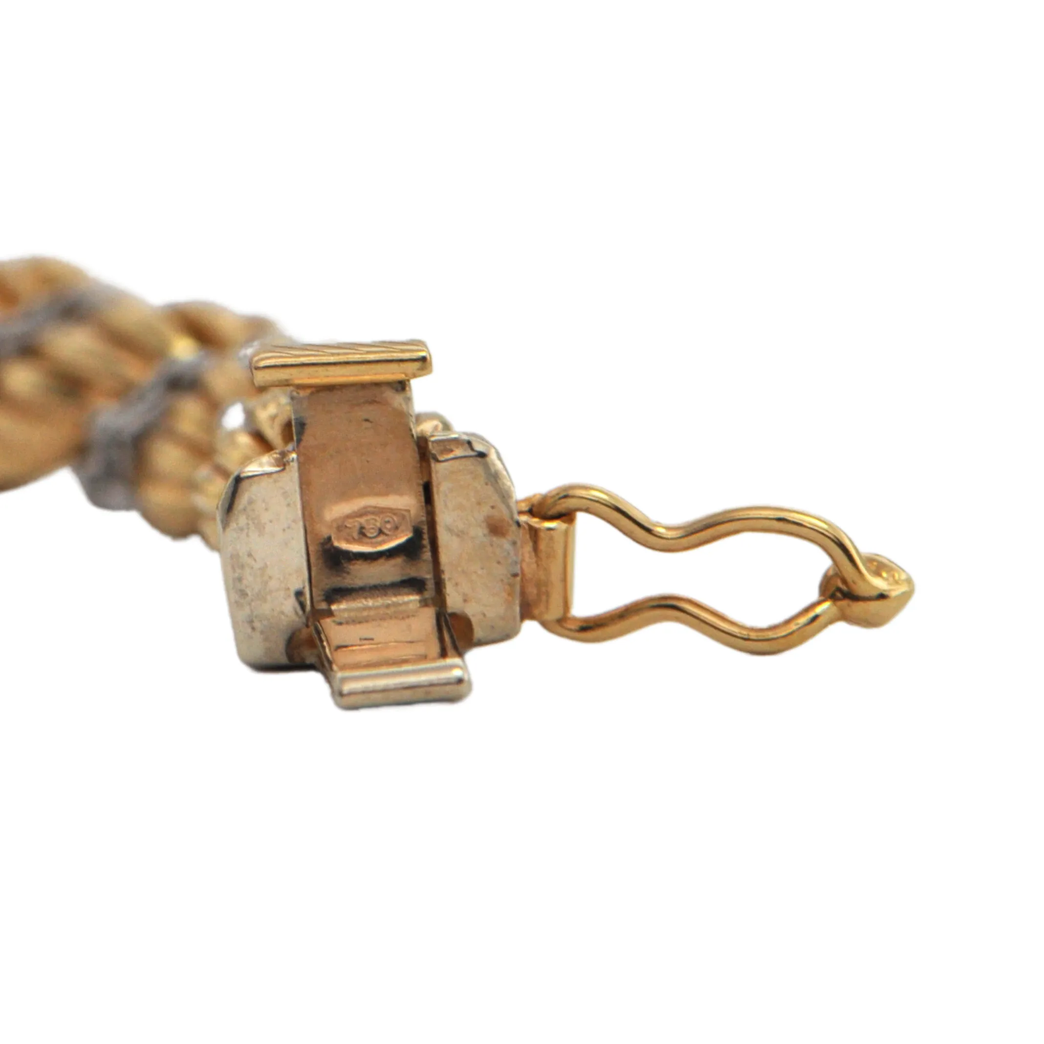 Vintage 18K Rope and Wheat Link Necklace