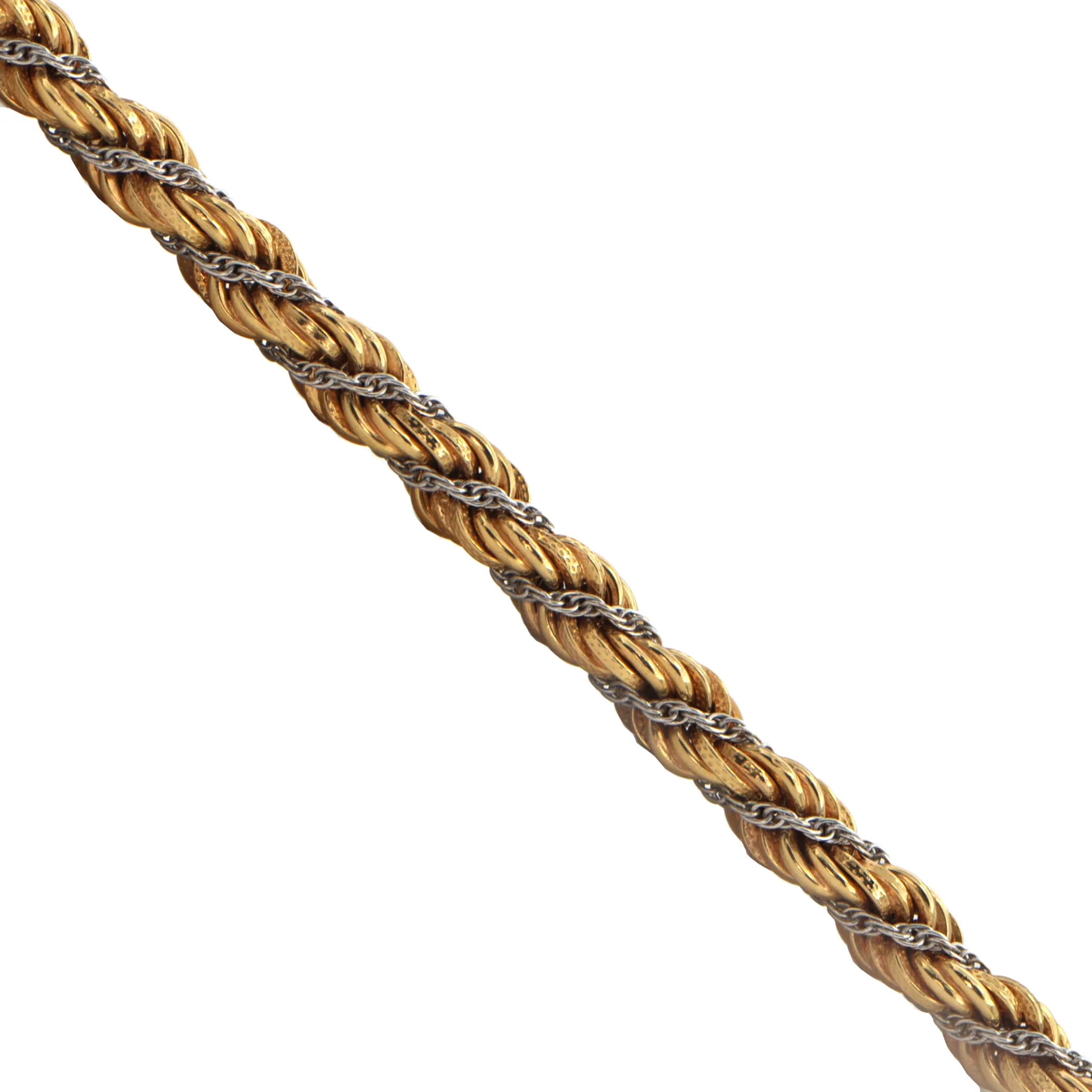 Vintage 18K Rope and Wheat Link Necklace