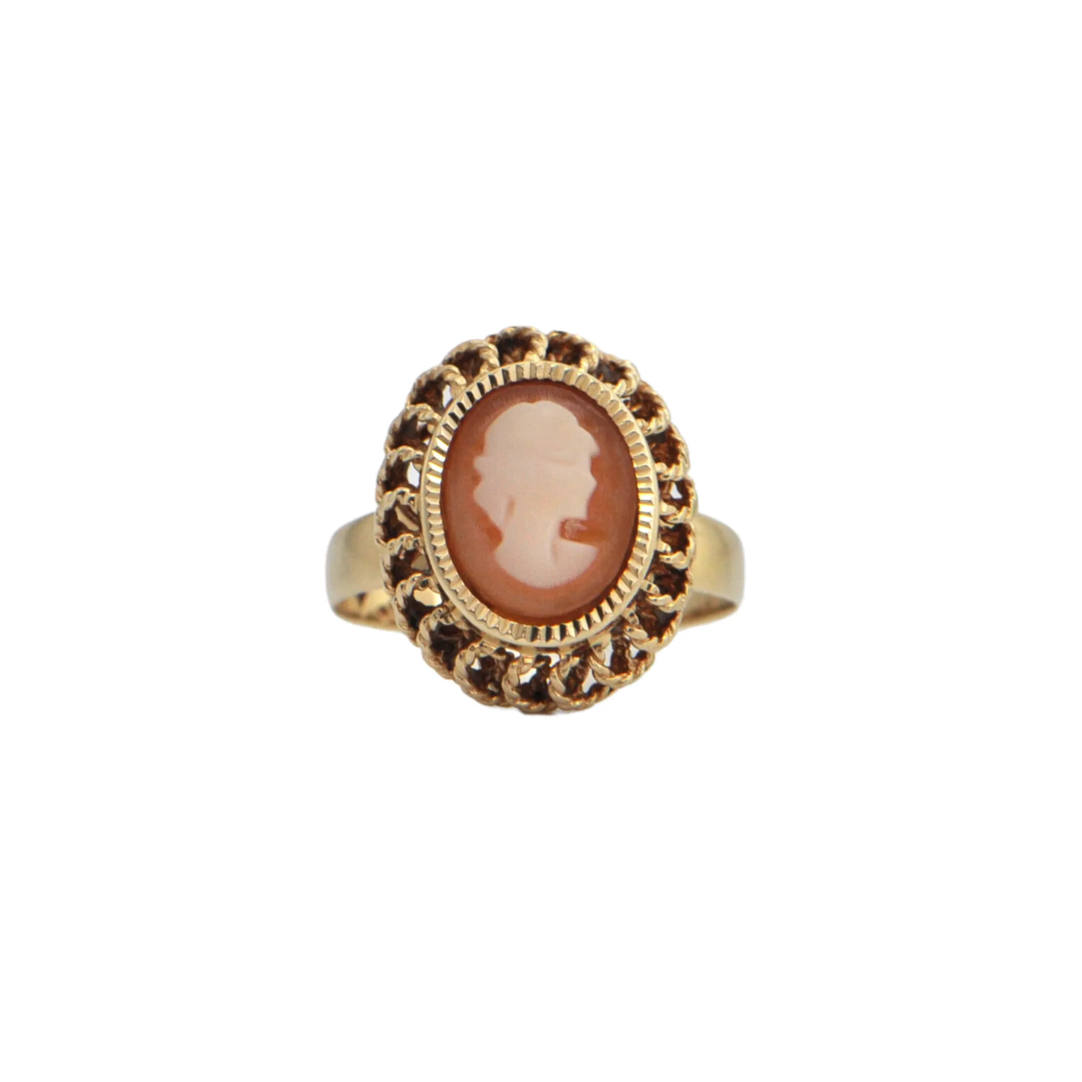 Vintage Cameo 14k Gold Ring