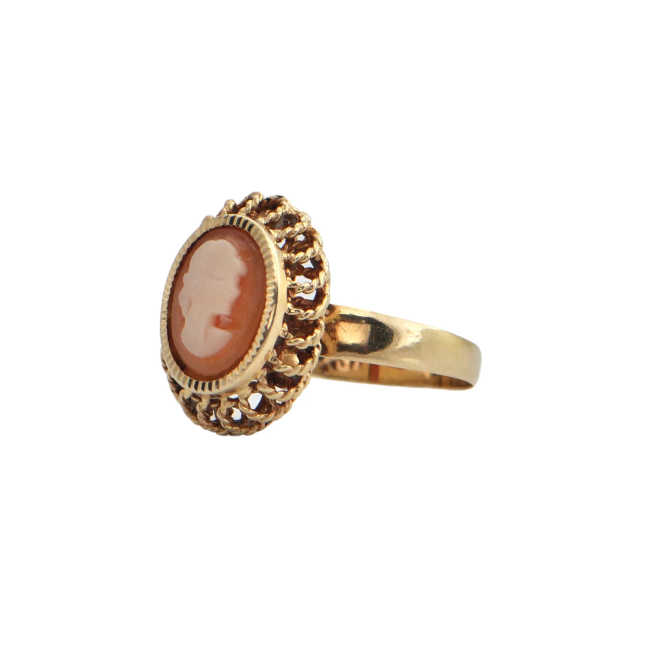 Vintage Cameo 14k Gold Ring