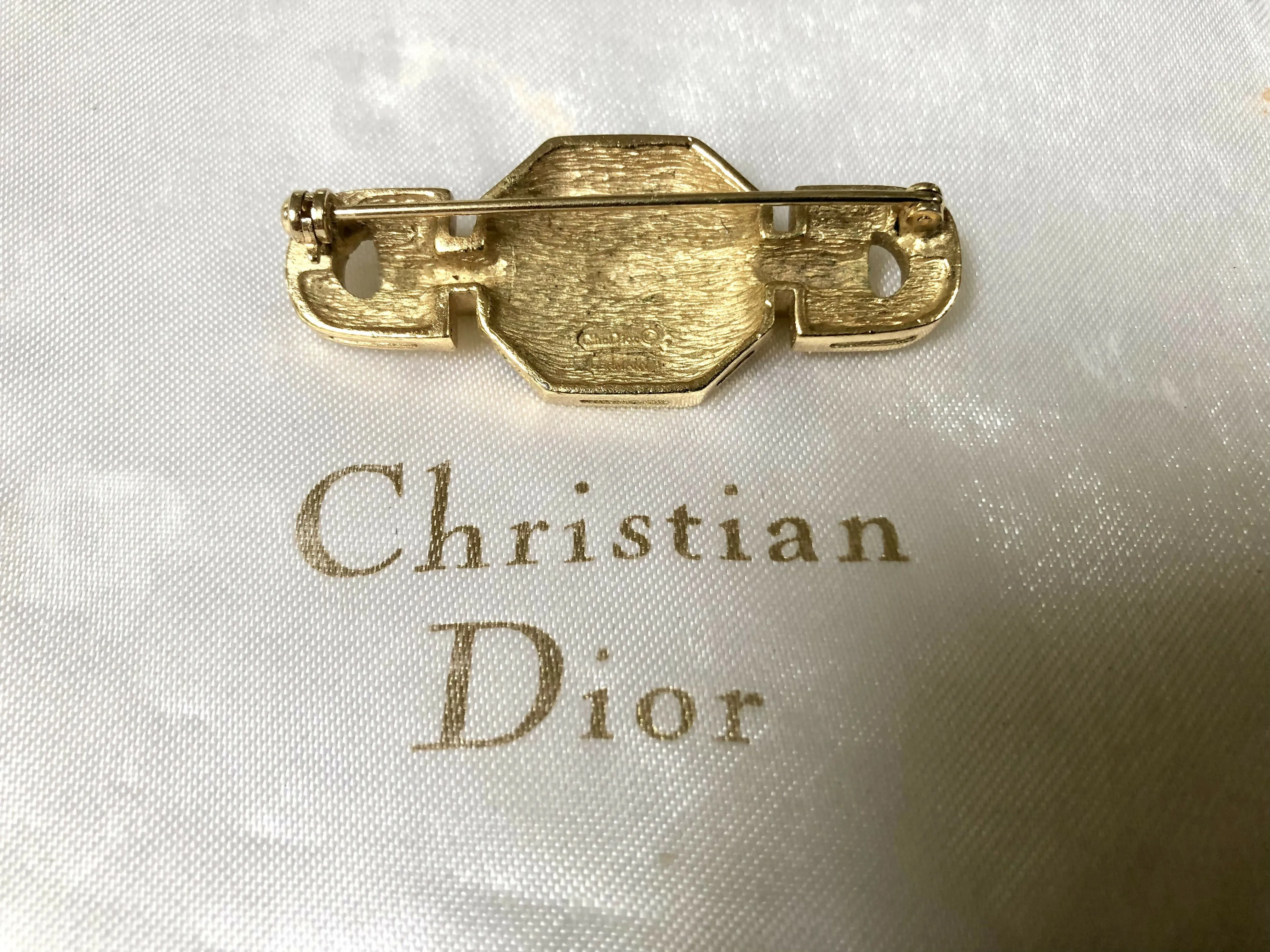 Vintage Christian Dior Art Deco Style Brooch