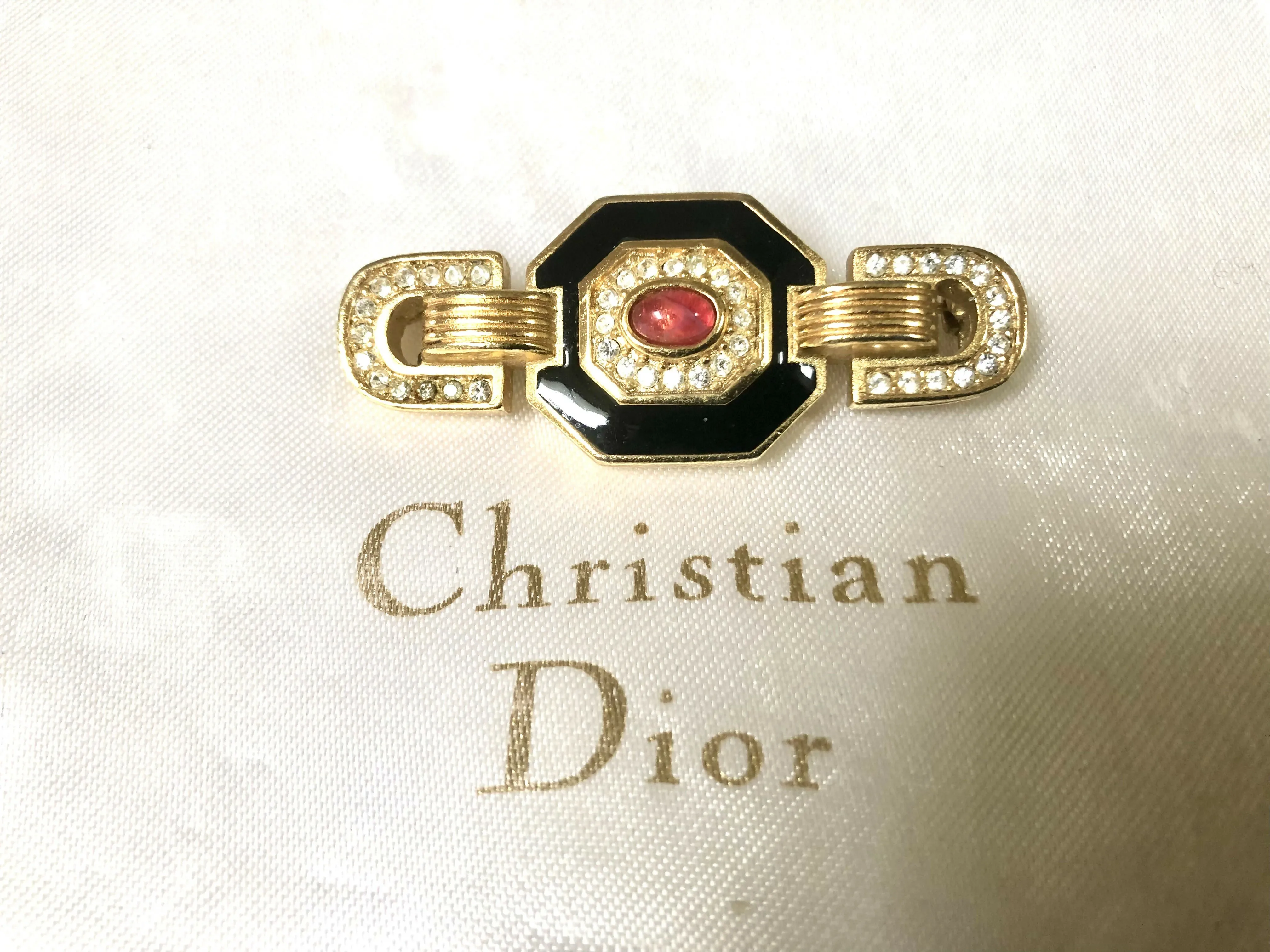 Vintage Christian Dior Art Deco Style Brooch