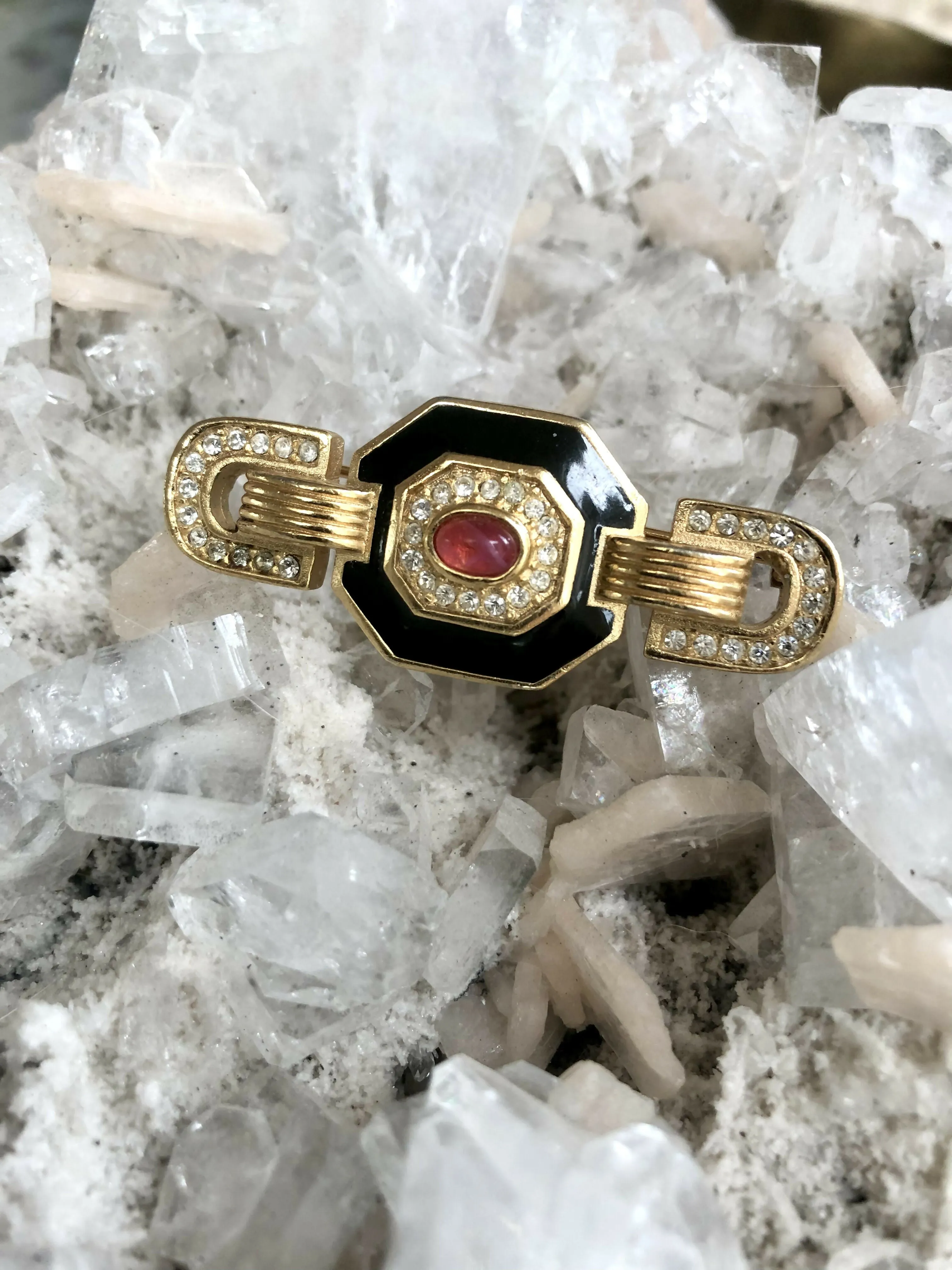 Vintage Christian Dior Art Deco Style Brooch