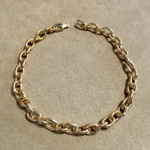 Vintage Gold Plated Chunky Chain Necklace