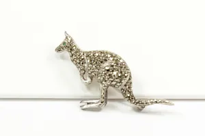 Vintage Silver & Marcasite Kangaroo Brooch