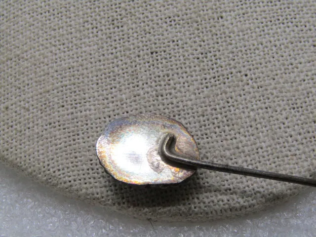 Vintage Southwestern Turquoise Stick Pin, Sterling Silver, 3.5", 4.30 gr. 1960's-1970's.
