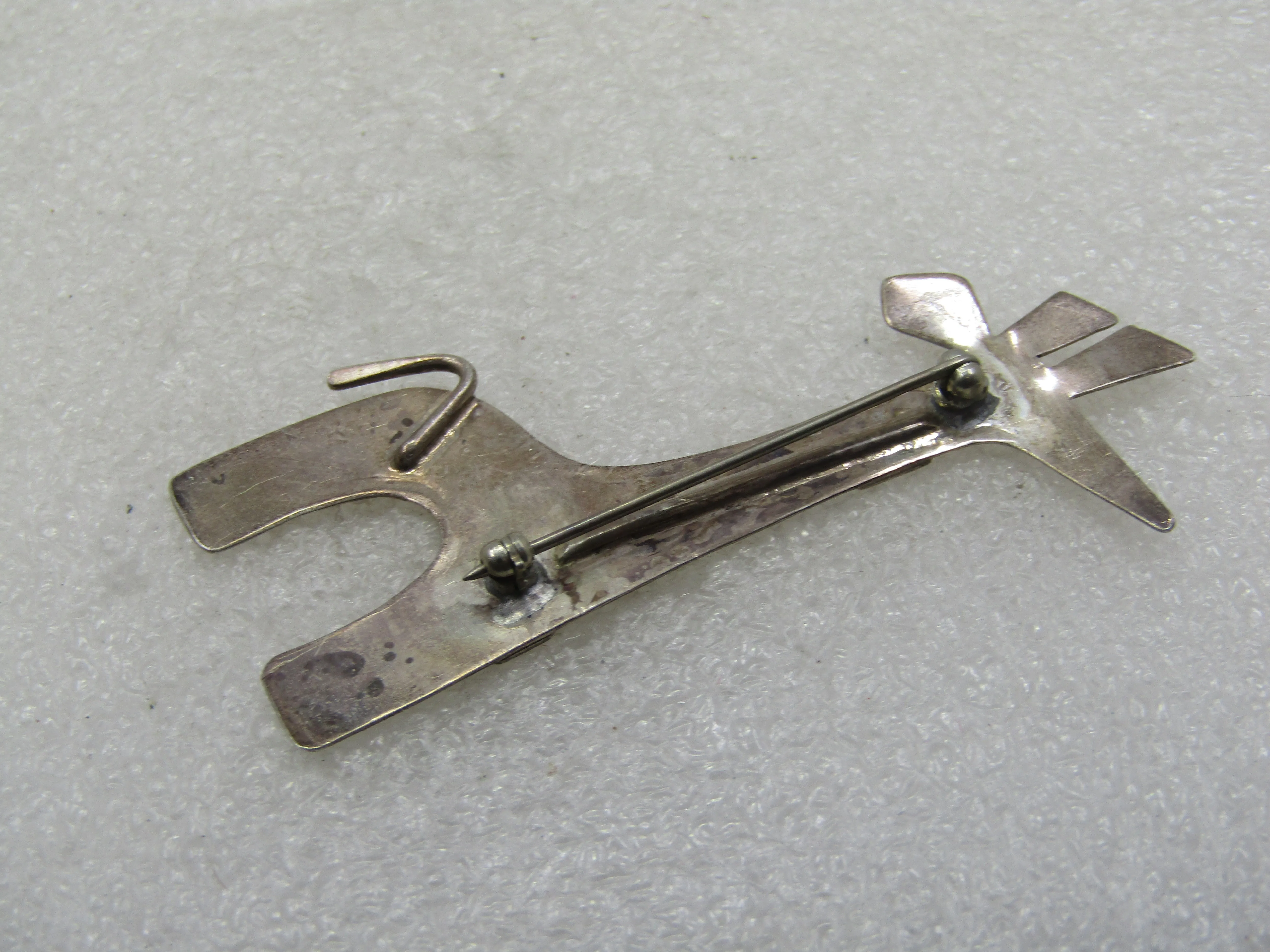 Vintage Sterling Giraffe Brooch, Handmade