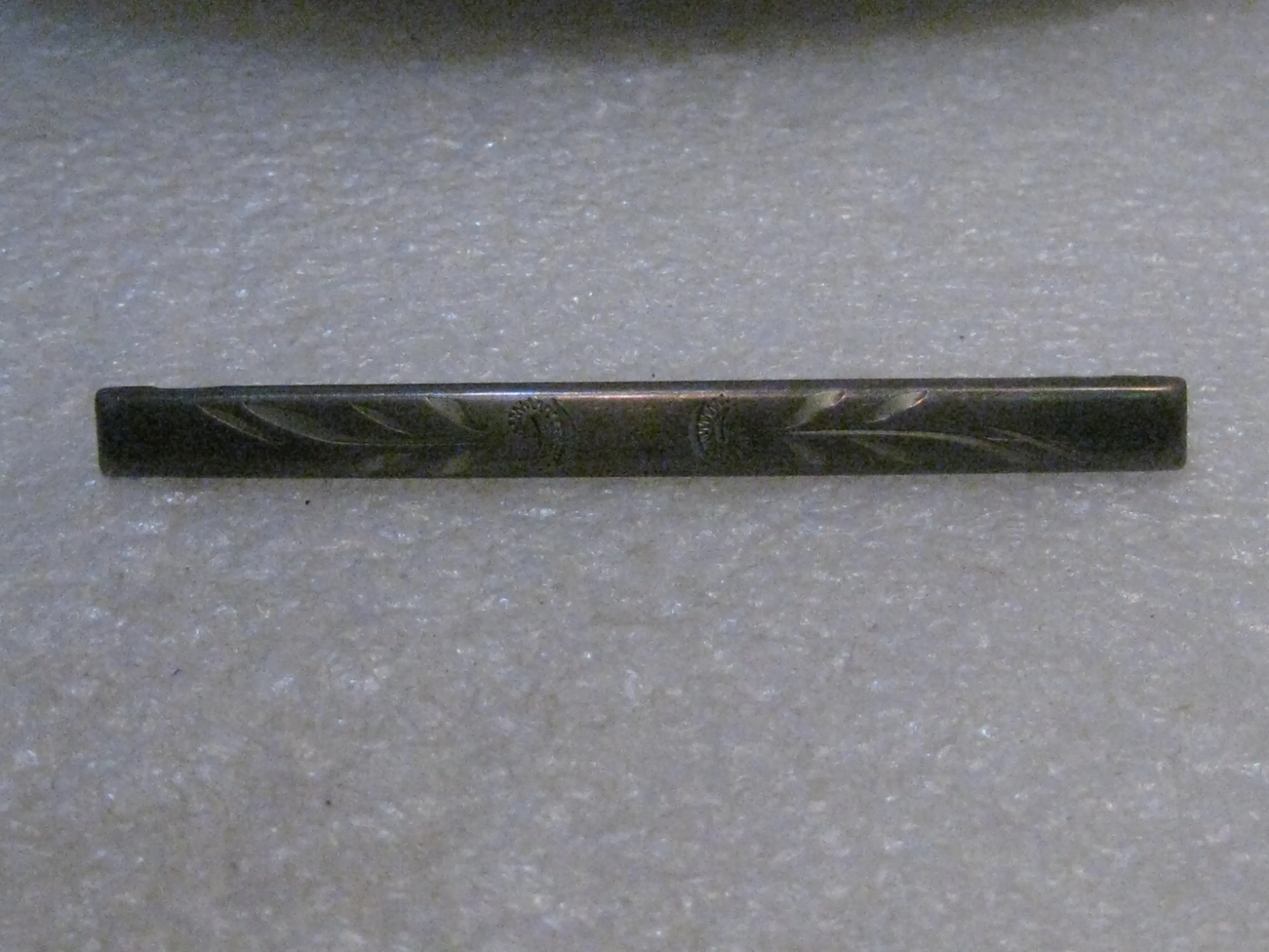 Vintage Sterling Victorian Brooch, Bar Brooch, 2.75", C-Clasp, 3.85gr, ESTATE