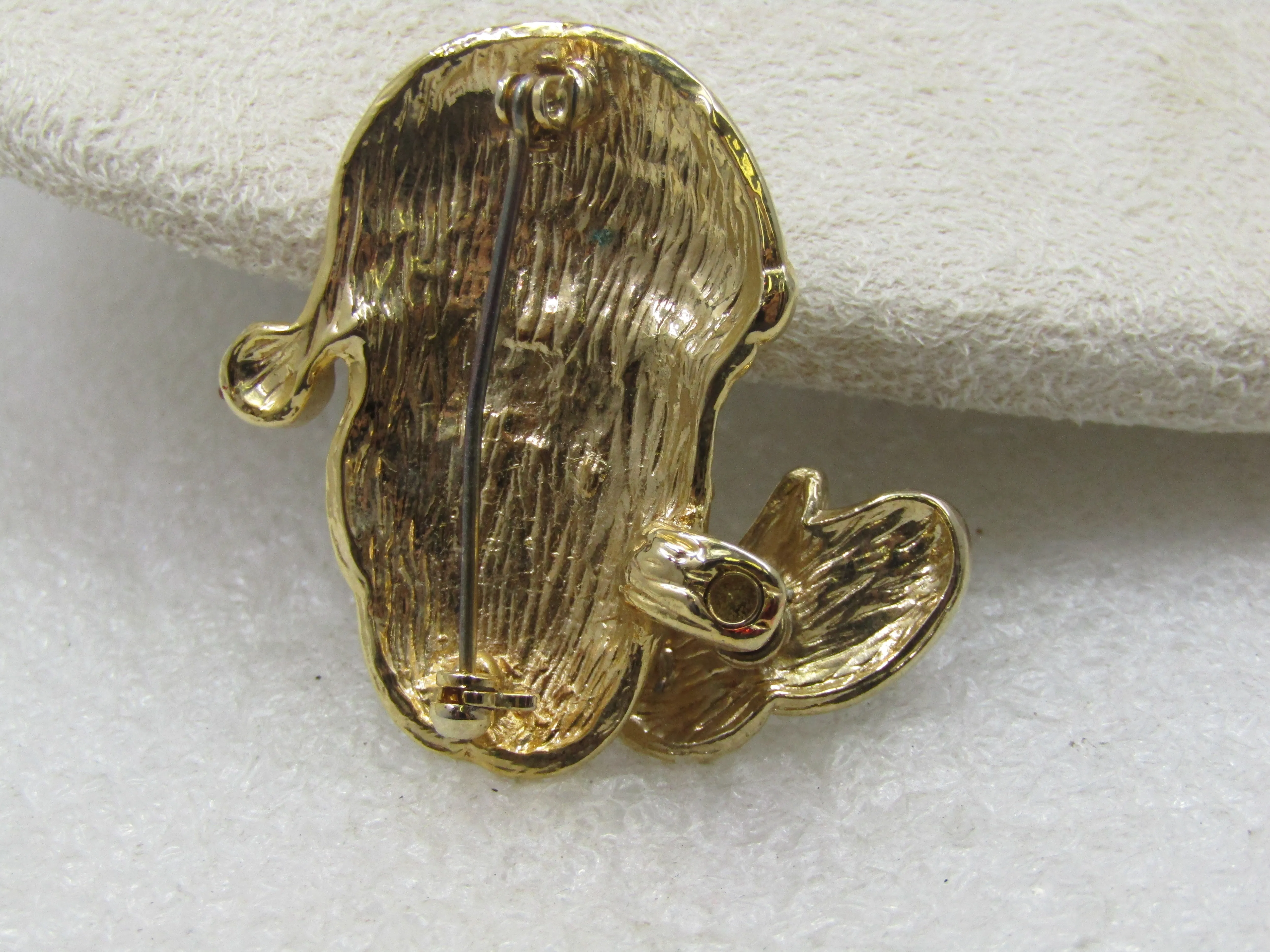 Vintage Waving Santa Trembler Christmas Brooch, Enameled, 1970's-1980's