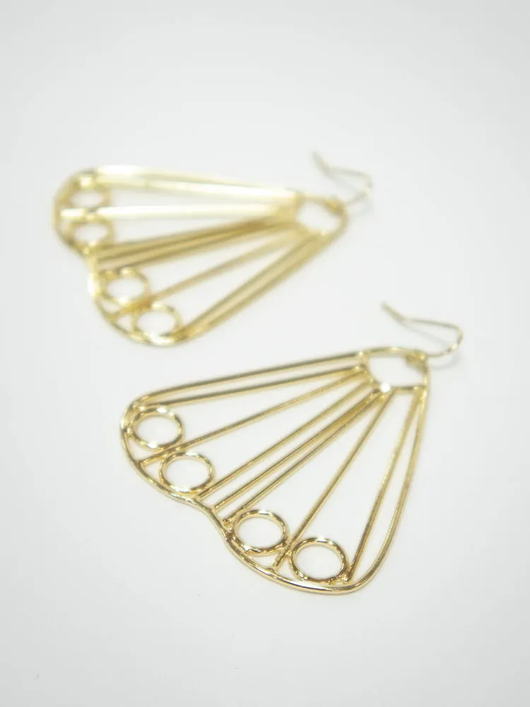 Wire Wing Earrings - Gold