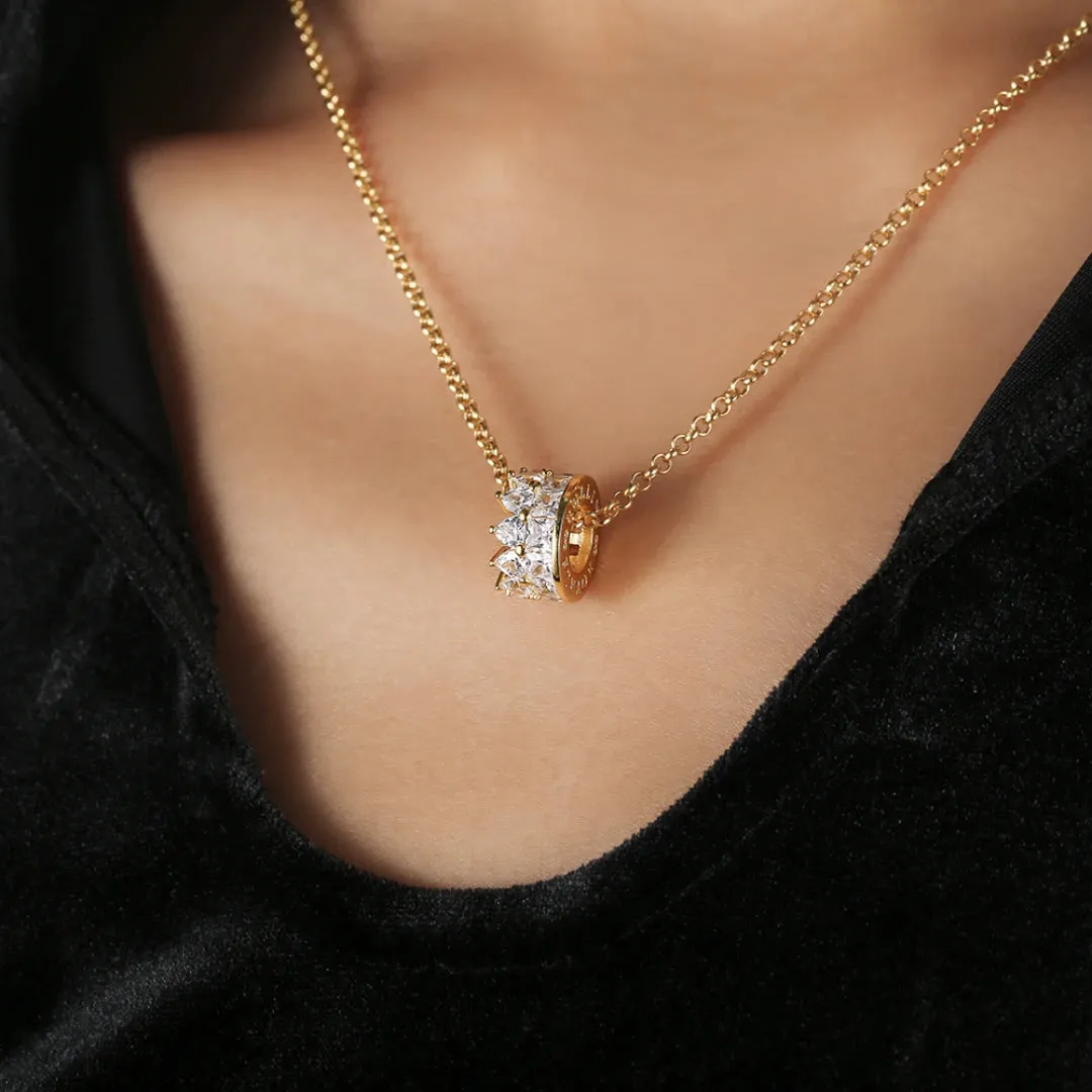 Women Imperial Crown Necklace