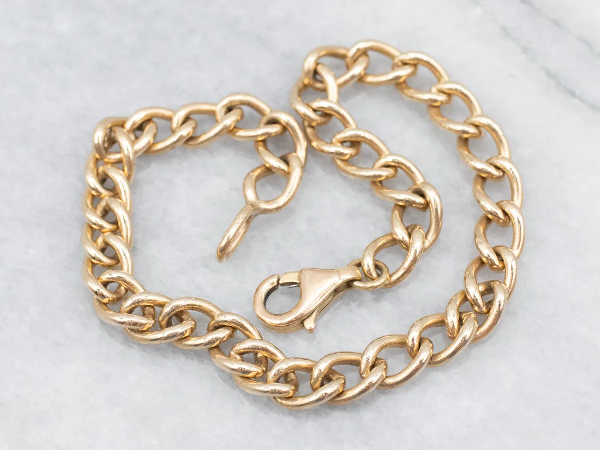 Yellow Gold Curb Chain Bracelet