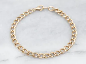 Yellow Gold Curb Chain Bracelet