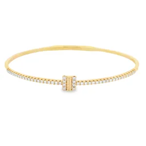 Yellow Gold Diamond Flex Bangle