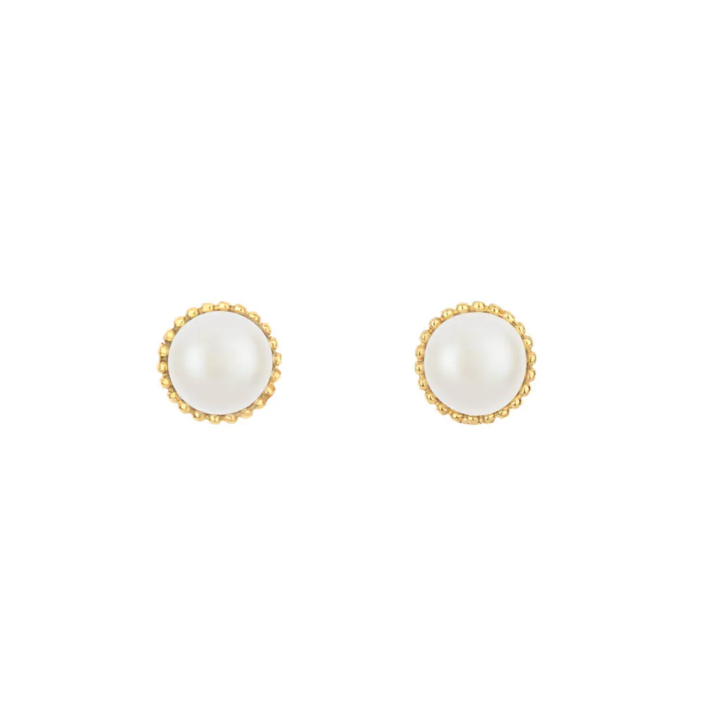 Zoe & Morgan Pearl Earrings - Gold Vermeil
