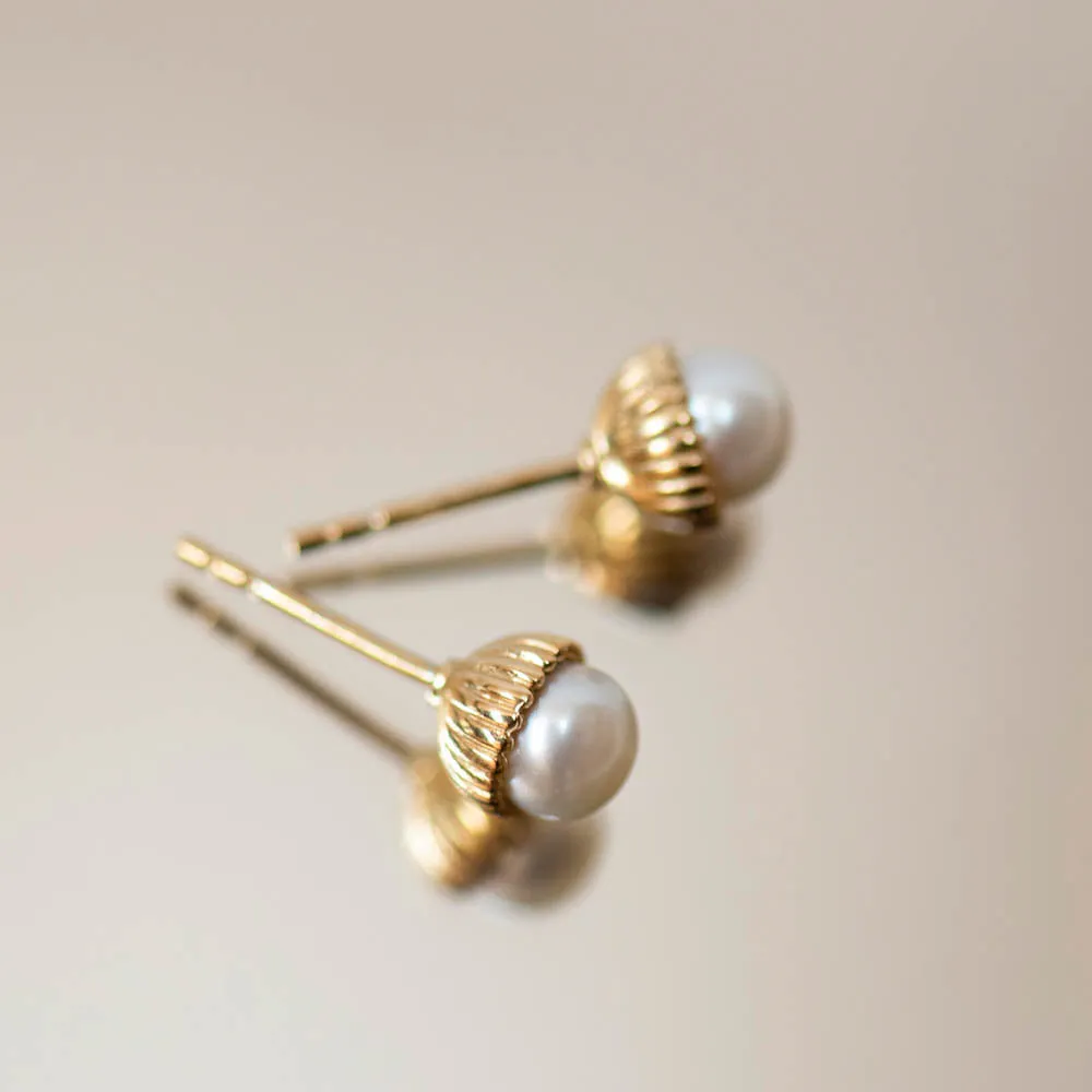 Zoe & Morgan Pearl Earrings - Gold Vermeil