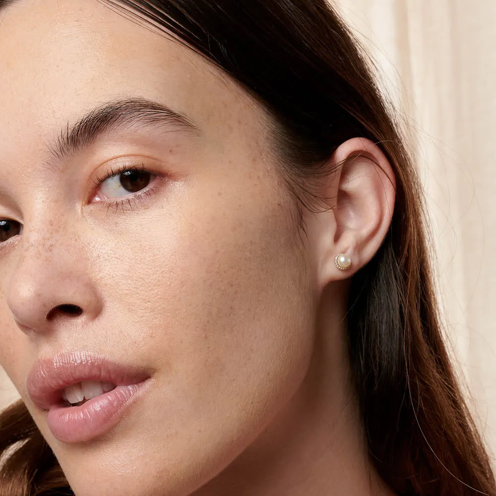 Zoe & Morgan Pearl Earrings - Gold Vermeil