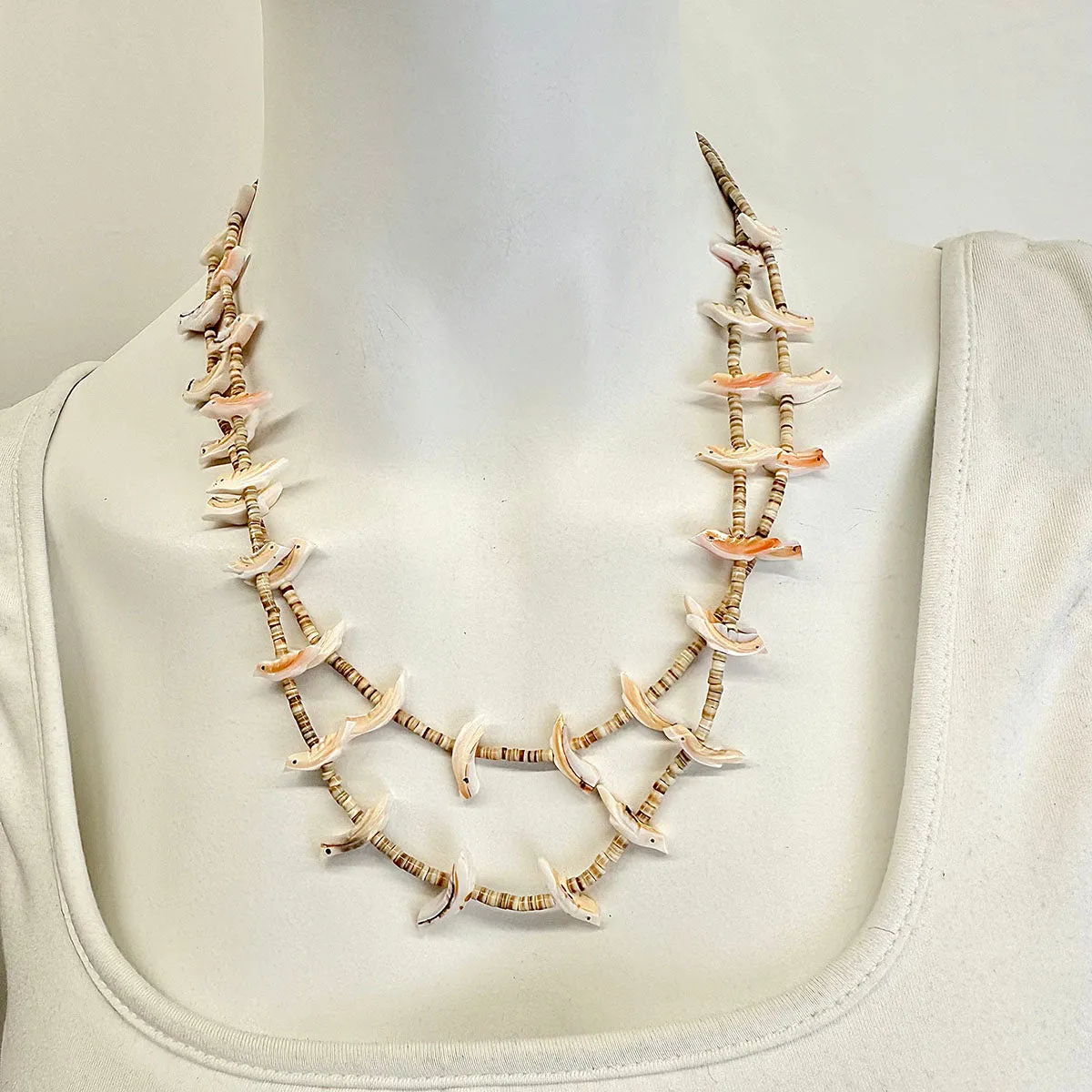 Zuni Double Stranded Fetish Necklace